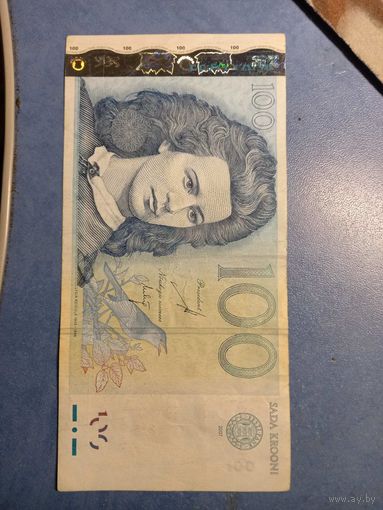 Банкнота 100 крон 2007 г. Эстония