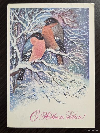 Манилова С Новым годом 1979 подписанная открытка СССР