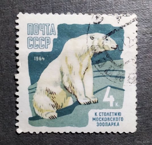Марка СССР 1964 год 100 лет Московскому зоопарку