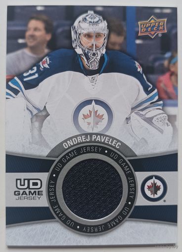 Хоккейная карточка НХЛ джерси Ondrej Pavelec (Виннипег)