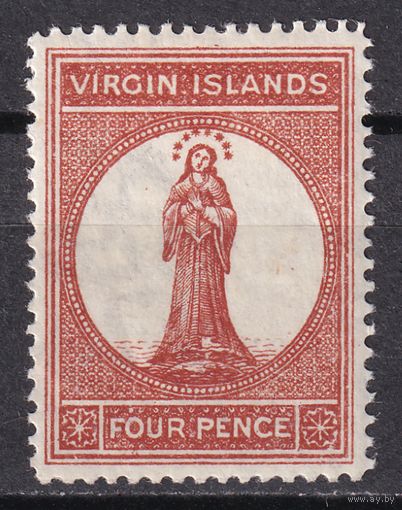 5.BrKCI. Великобритания. Колонии. Виргинские острова. Святая Урсула. 1887/89 гг. 4P. Mi.#14.