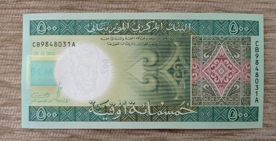 Werty71 Мавритания 500 угий 2013 UNC банкнота