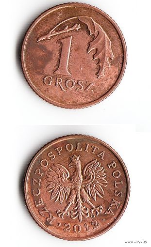 1 грош Польша 2012 года