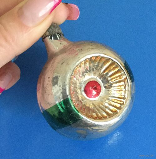 Ёлочная игрушка Затмение, стекло. СССР