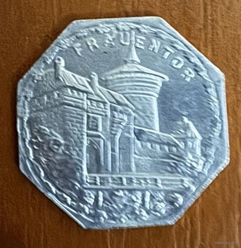 Германия Нюрнберг нотгельд 20 пфеннигов 1921 ворот в Нёрдлингене. трамвайный жетон
