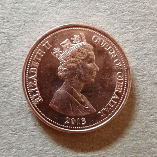 Гибралтар 1 пенни, 2013 г., KM# 1099 ю