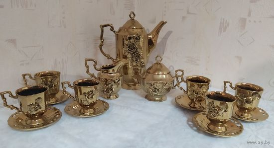 Чайно-кофейный сервиз "Золотая Роза"
