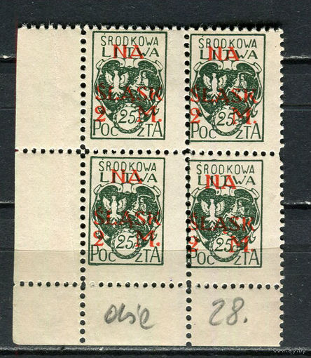 Центральная Литва - 1921 - В фонд референдума по Силезии. Надпечатка NA SLASK 2M на 25F - (кварт) - [Mi.26A] - 1 марка. MNH.  (Лот 29JN)-T4P1
