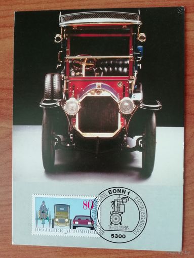 ФРГ 1986 Карт максимум марки "100 лет автомобилю" Mi.1268