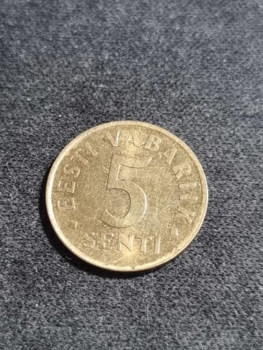Эстония 5 сентов 1991
