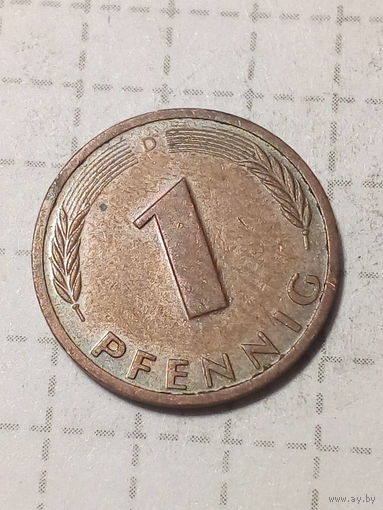 1 пфенниг ФРГ  1984 D год