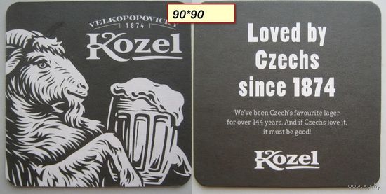 Подставка под пиво Velkopopovicky Kozel /Чехия./.