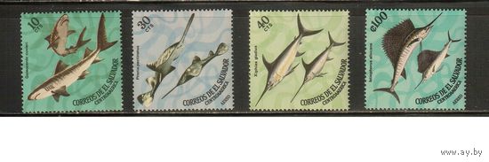 Сальвадор-1971(Мих.1047-1050) , **  , Морская  Фауна ,  Рыбы(полная серия)