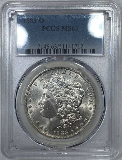 Доллар Морган 1883 ms 63 PCGS