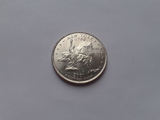 США квотер 2001 штат Нью-Йорк