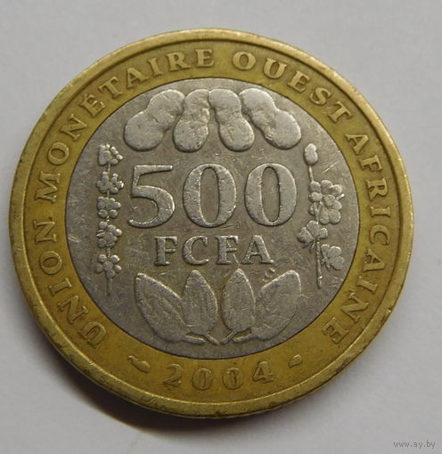 Западная Африка 500 франков 2004 г