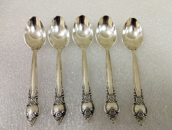 Ложки кофейные Троянда (киевская Роза), мельхиор. СССР