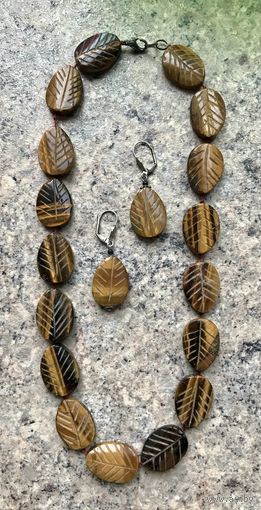 Бусы и серьги комплект