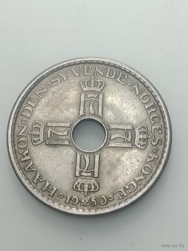 Норвегия 1 крона 1950 года .
