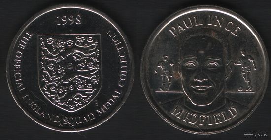 Official England Squad. Midfield. Paul Ince -- 1998 The Official England Squad Medal Collection (f0