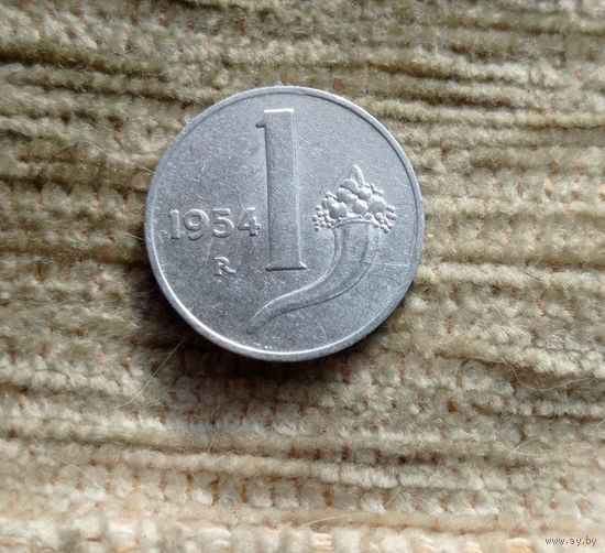 Werty71 Италия 1 лира 1954 Рог изобилия Весы