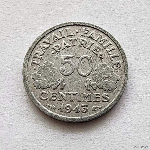 Франция 50 сантимов, 1943