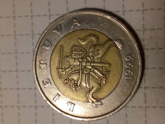 5 лит Литва 1999 год