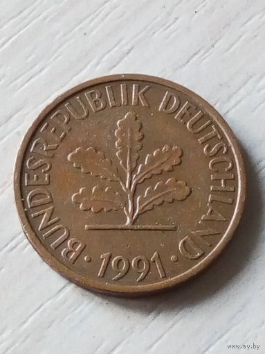 ФРГ 2 пфеннига 1991г./D/