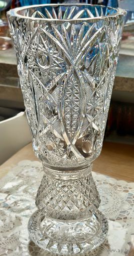 Большая хрустальная ваза Гусь хрустальный периода СССР