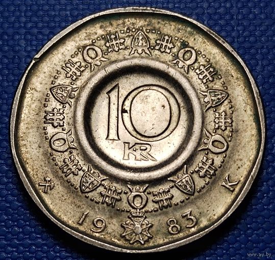 Норвегия 10 крон 1983 г.