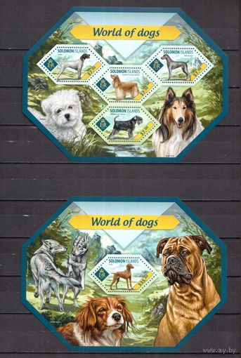 Соломоновы острова 2014 Фауна домашние собаки - 1 лист + 1 блок MNH**