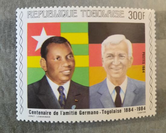 Того 1984 год 100 лет германо-тоголезской дружбы 1884-1984
