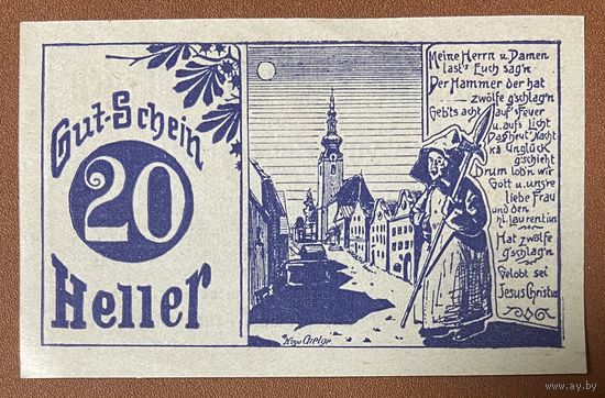 Нотгельд Австрия Грамаштеттен , 20 геллеров 1920 год