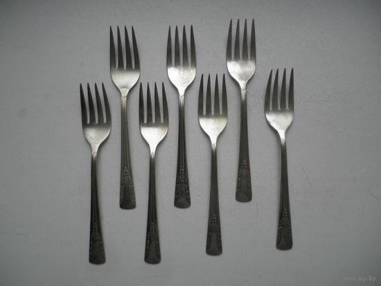 Вилки десерт, 7 шт., Camelia Silver Plate.
