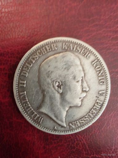 5 марок 1902 прусия серебро