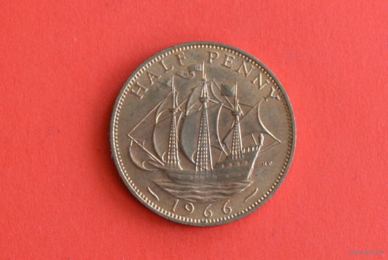 Великобритания 1/2 пенни 1966 с 1 руб