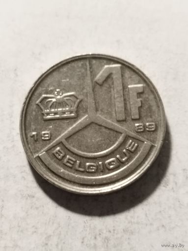 Бельгия 1 франк 1989