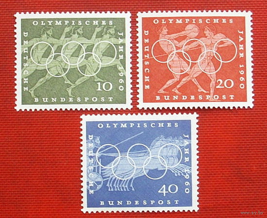 ФРГ. Германия. Спорт. ( 3 марки ) 1960 года. 7-5.