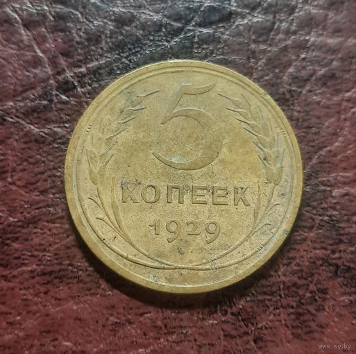 5 копеек 1929 г. VF