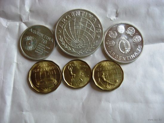Комплект монет "ARGENTINA 78" 1978 г.