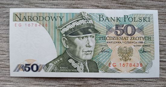 Werty71 Польша 50 Злотых 1986 UNC банкнота
