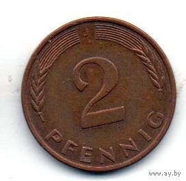 ФЕДЕРАТИВНАЯ  РЕСПУБЛИКА ГЕРМАНИЯ 2 ПФЕННИГА 1994 J