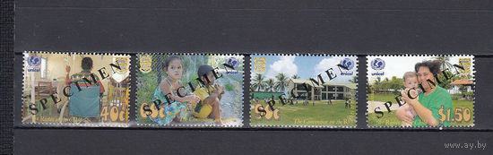 Дети. Тувалу. 2001. 4 марки. SPECIMEN. Michel N 1040-1043 (6,2 е)