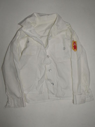 Детская парадная пионерская рубашка. Нашивка. Школьная форма СССР. Пионерский лагерь. Оригинал СССР. м