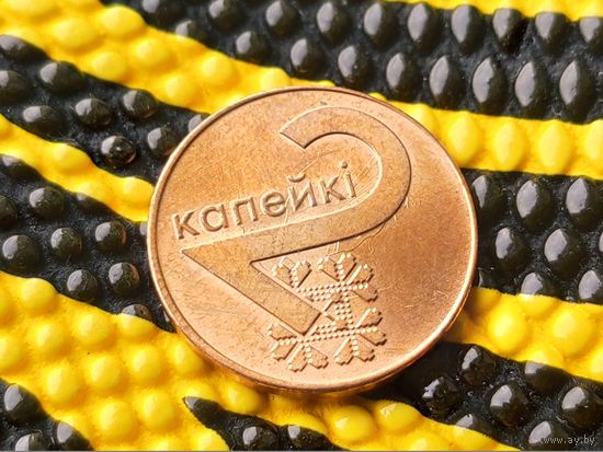 Республика Беларусь (РБ). 2 копейки 2009. Брак, холостое соударение штемпелей. (3). Торг.
