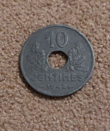 Франция 10 сантимов 1942