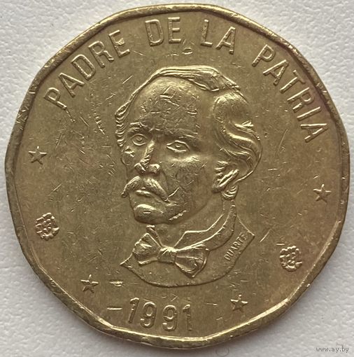 Доминиканская Республика (Доминикана) 1 песо 1991 г.