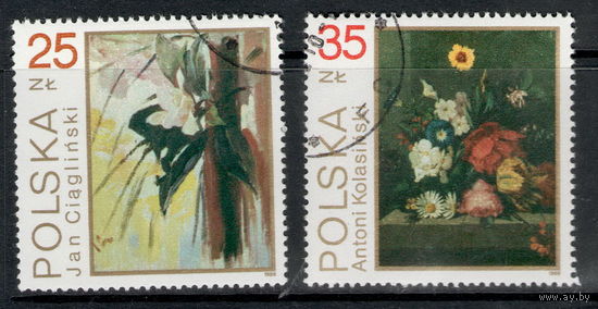 Польша /1989/ Искусство / Живопись / Цветы / 2 Марки