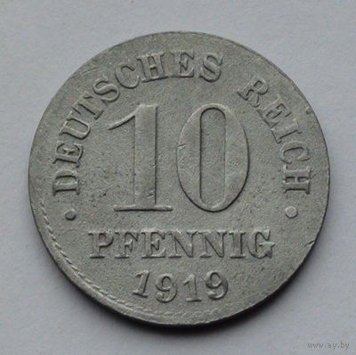 Германия - Германская империя 10 пфеннигов. 1919