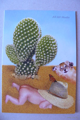 Открытка современная, 2000, двойная, подписана.